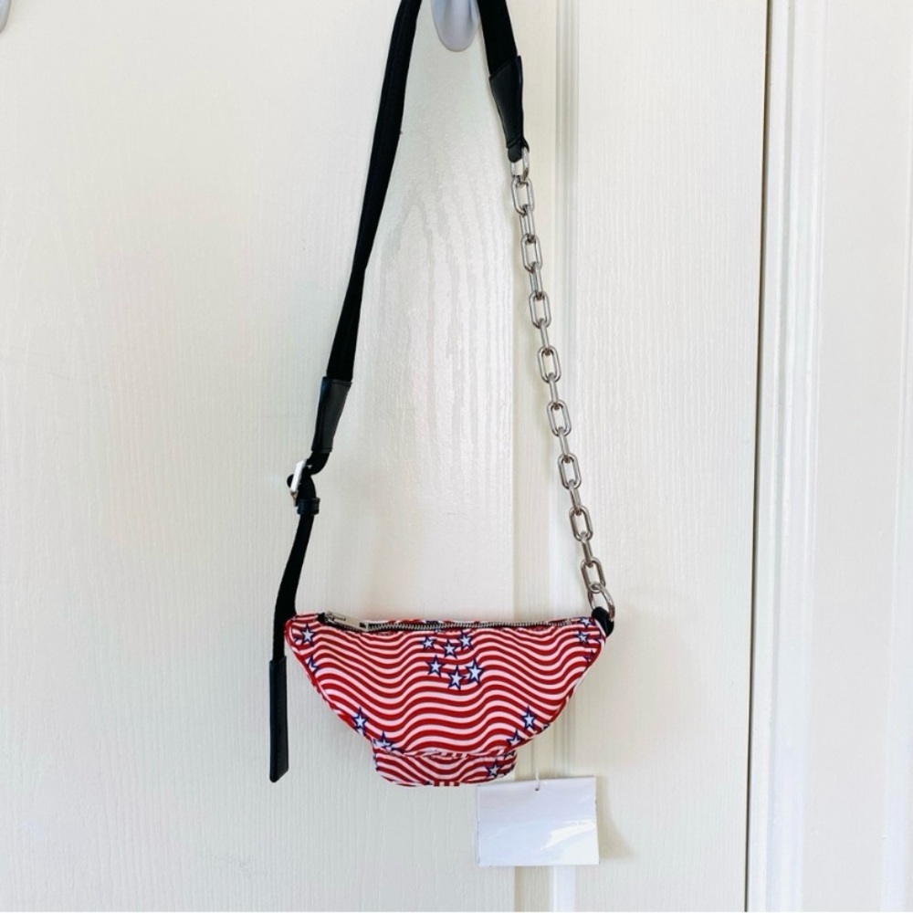 Alexander Wang Red and Black Crossbody Bag with Chain Detail - Picture 11 of 16
